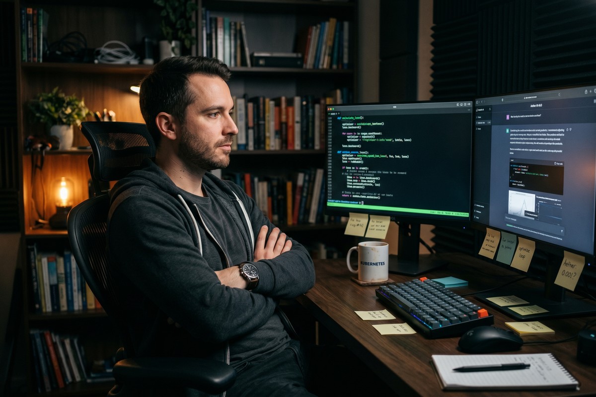 Side-by-side comparison of open source AI models versus proprietary AI systems on a digital screen