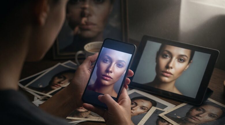 Comparison of AI photo editing app features and interfaces from 2026, showing generative fill, retouching, and relighting capabilities