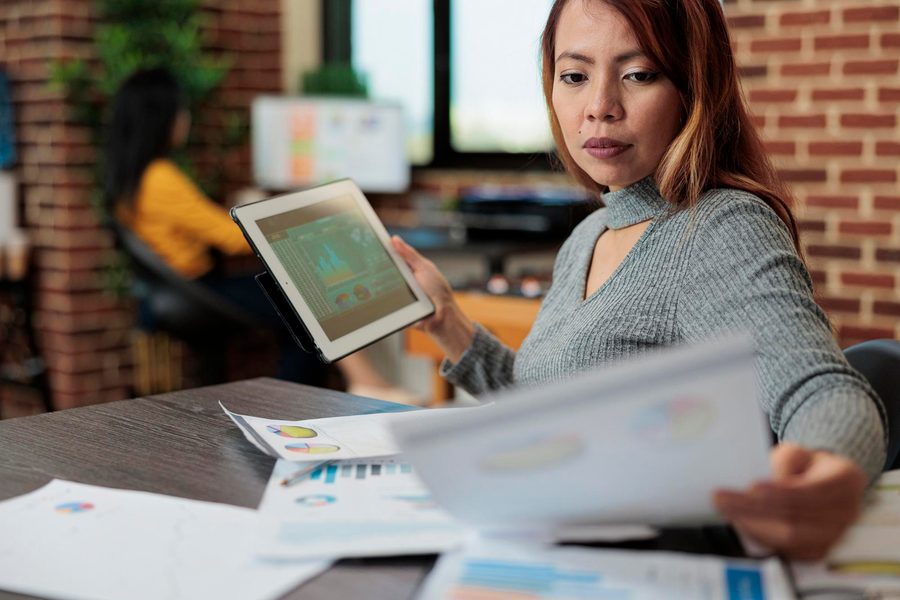 Dashboard screenshot linking AI tax tool to bank and gig platform accounts